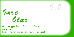 imre olar business card